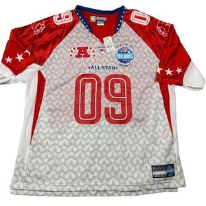 Vintage Reebok 2009 NFL All Star Pro Bowl #09 Football Jersey Mens XL Gray Logo